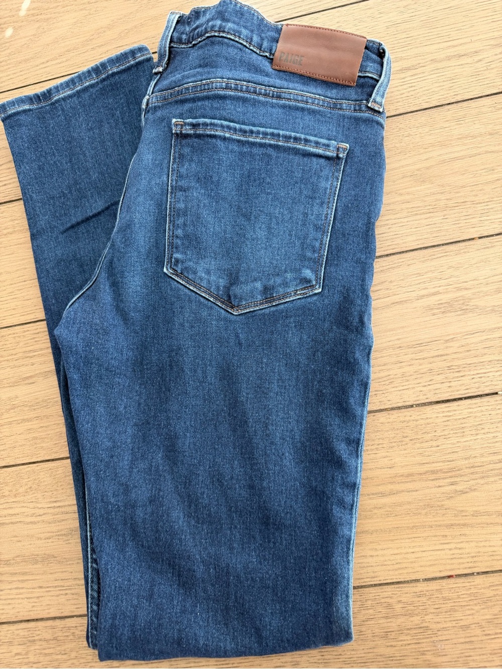 PAIGE Men's Skinny Jeans in Classic Blue Denim